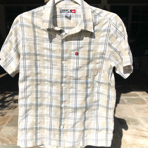 QUICKSILVER COLLAR BUTTON DOWN SHIRT BOYS 16-18 - Picture 4 of 6